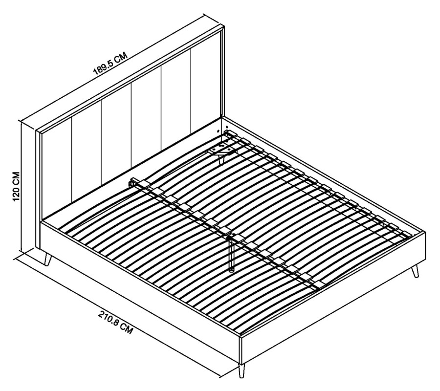 Morreto - Fumed Oak Super King Bed Frame 180cm Specification