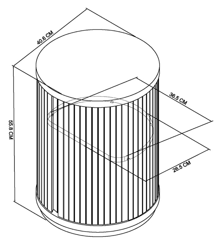 Astra - Scandi Oak Round Lamp Table Specification