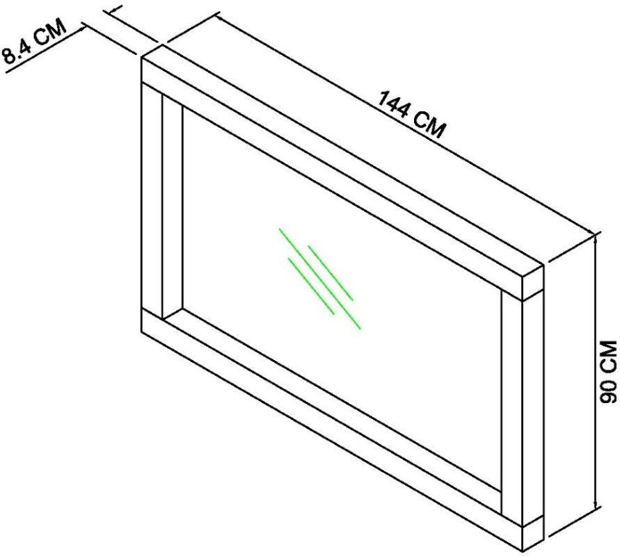 Blake - Light Oak Landscape Mirror Specification