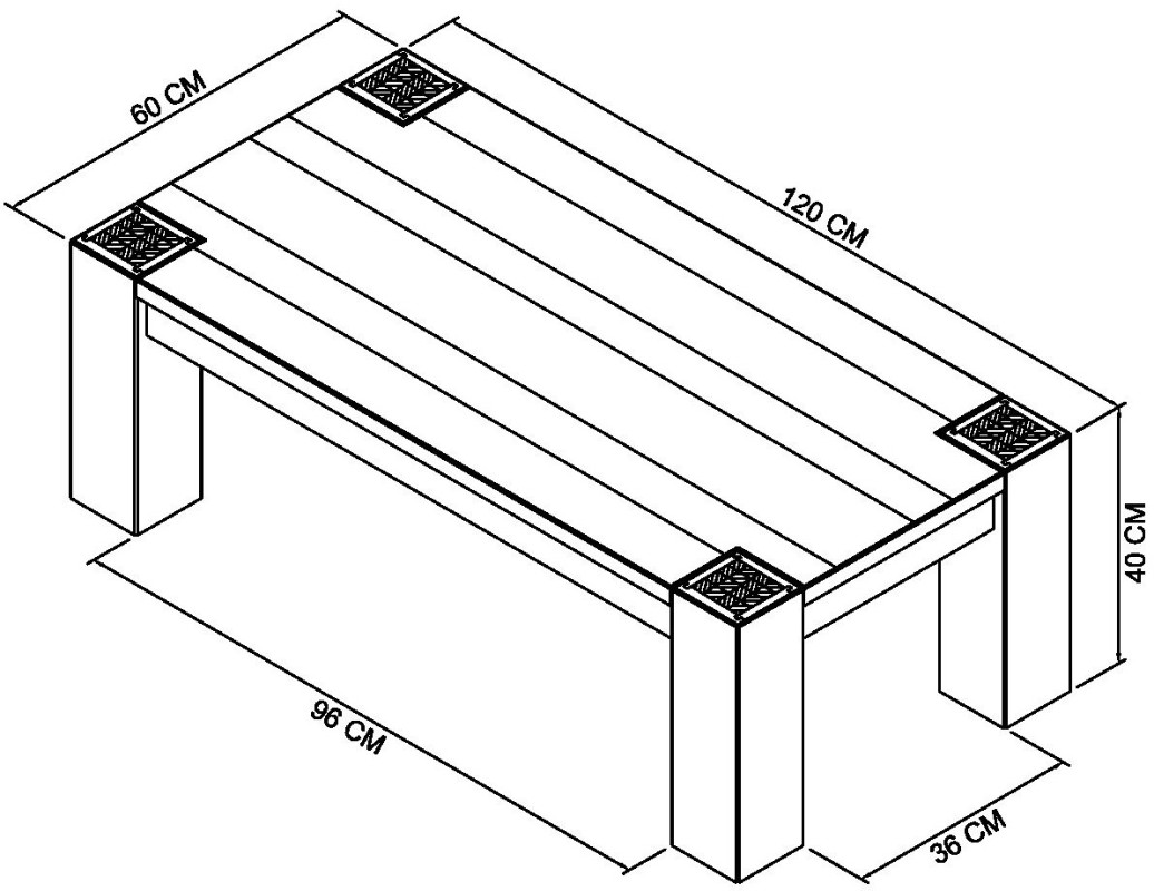 Constable - Fumed Oak Coffee Table Specification