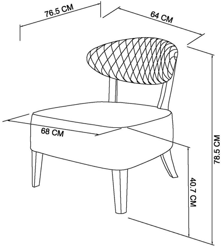 Bosco - Rustic Oak Accent Chair in Sea Green Velvet Specification