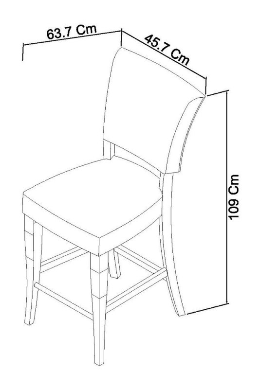 Rivera - Ivory Oak Bar Stool in Espresso Faux Leather (Pair) Specification