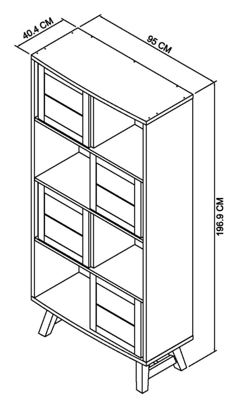 Rosen - Rustic Oak Display Cabinet Specification