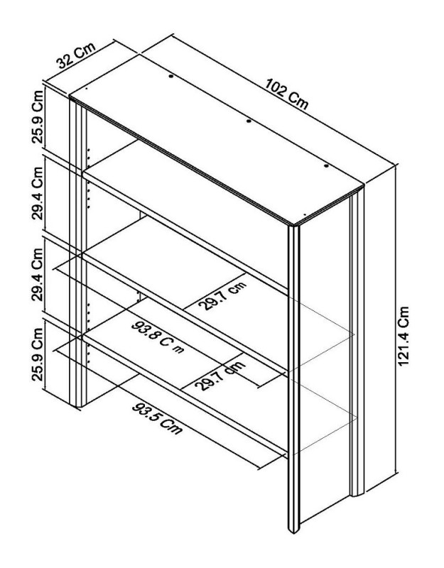 Jasper - Oak Wide Top Unit Specification