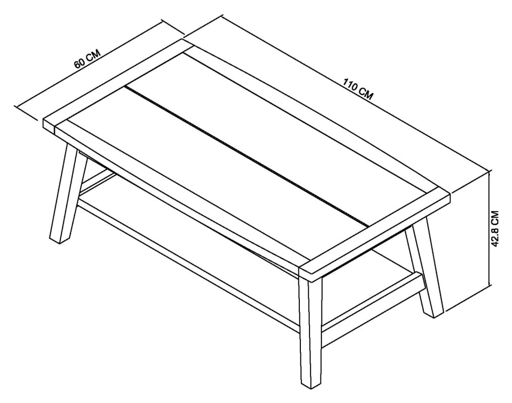 Rosen - Rustic Oak Coffee Table Specification