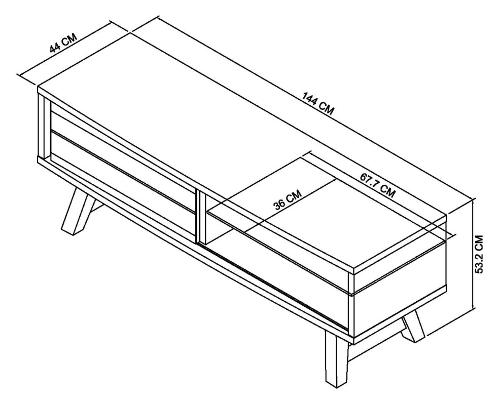 Rosen - Rustic Oak Media Unit Specification