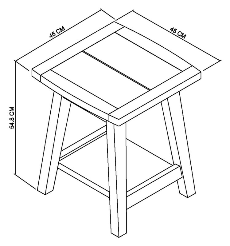 Rosen - Weathered Oak Lamp Table Specification