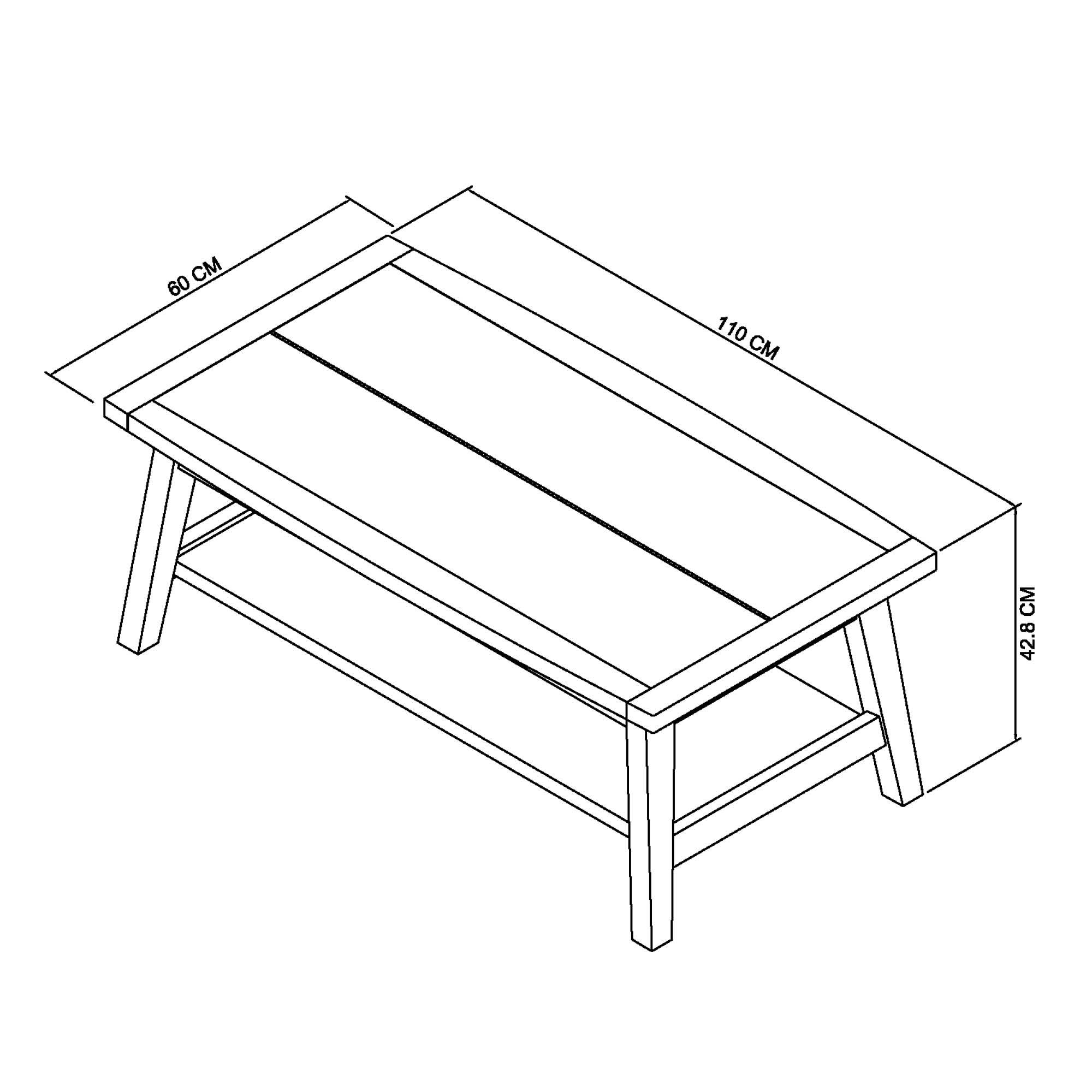 Rosen Rustic Oak Coffee Table | Living Room Furniture - Home Origins