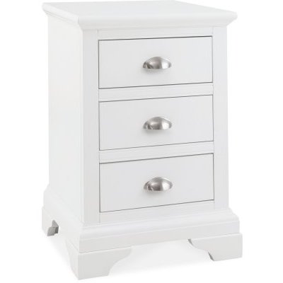Colman - White 3 Drawer Bedside Table Colman - White 3 Drawer Bedside Table