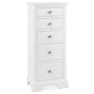 Colman - White 5 Drawer Tall Chest Colman - White 5 Drawer Tall Chest