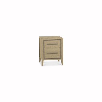 Rimini Aged Oak & Weathered Oak 2 Drawer Nightstand