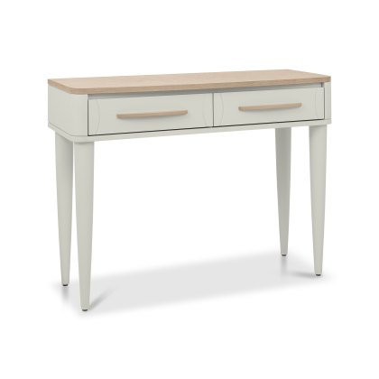 Norman Scandi Oak & Soft Grey Console Table with Drawer