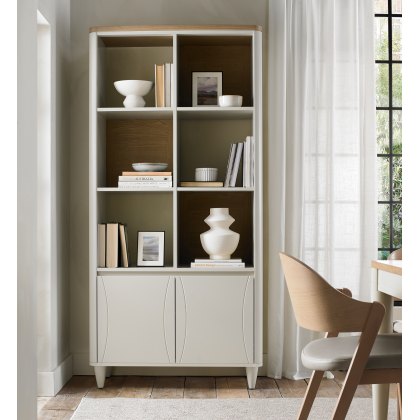 Norman Scandi Oak & Soft Grey Display Unit