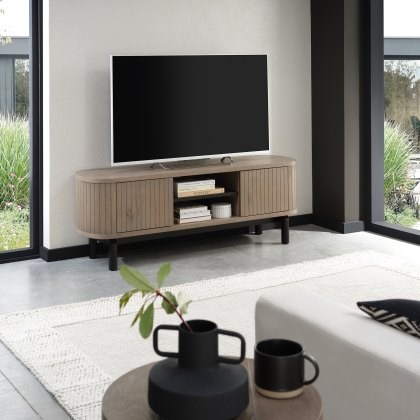 Astra - Grey Oiled Oak Media Unit Astra - Grey Oiled Oak Media Unit