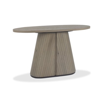 Astra Grey Oiled Oak & Peppercorn Oval Console Table Astra Grey Oiled Oak & Peppercorn Oval Console Table