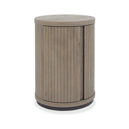 Astra - Grey Oiled Oak Round Lamp Table Astra - Grey Oiled Oak Round Lamp Table