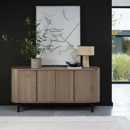 Astra Grey Oiled Oak & Peppercorn Wide Sideboard Astra Grey Oiled Oak & Peppercorn Wide Sideboard