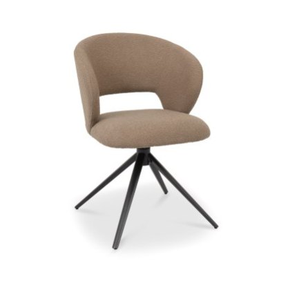 Stella - Swivel Chair in Mocha Beige Boucle Fabric Stella - Swivel Chair in Mocha Beige Boucle Fabric