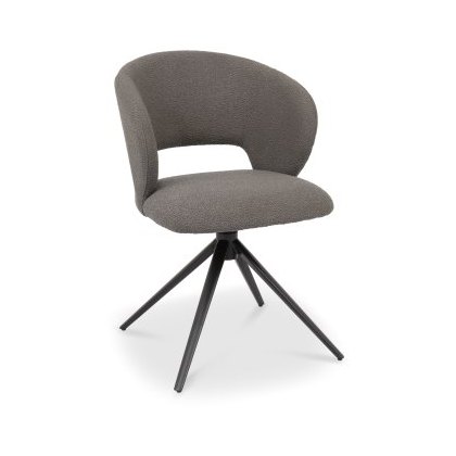 Stella - Swivel Chair in Grey Boucle Fabric Stella - Swivel Chair in Grey Boucle Fabric