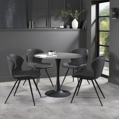 Mason - Grey Ceramic Circular Bistro Table Mason - Grey Ceramic Circular Bistro Table