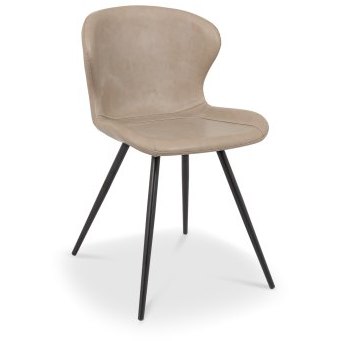 Arlo - Dining Chair in Stone Vintage Faux Leather (Pair) Arlo - Dining Chair in Stone Vintage Faux Leather (Pair)