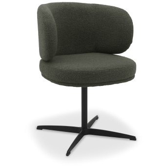 Marcel - Swivel Dining Chair in Dark Green Boucle Fabric (Pair) Marcel - Swivel Dining Chair in Dark Green Boucle Fabric (Pair)