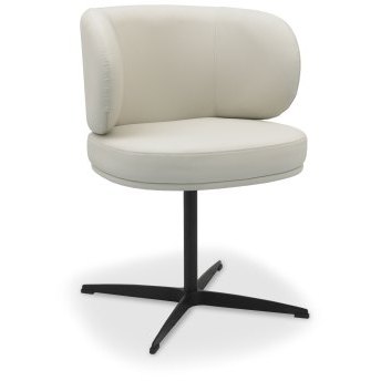 Marcel - Swivel Dining Chair in Ivory Faux Leather (Pair) Marcel - Swivel Dining Chair in Ivory Faux Leather (Pair)