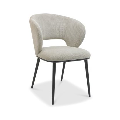 Luca - Dining Chair in Beige Fabric (Pair) Luca - Dining Chair in Beige Fabric (Pair)