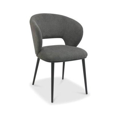 Luca - Dining Chair in Grey Fabric (Pair) Luca - Dining Chair in Grey Fabric (Pair)
