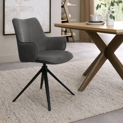 Rowan - Swivel Chair in Grey Fabric Rowan - Swivel Chair in Grey Fabric