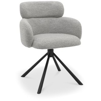 Hudson - Swivel Chair in Light Grey Boucle Fabric Hudson - Swivel Chair in Light Grey Boucle Fabric