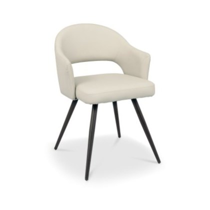 Sterling - Dining Chair in Ivory Faux Leather (Pair) Sterling - Dining Chair in Ivory Faux Leather (Pair)