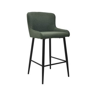 Rubens - Bar Stool in Green Boucle Fabric (Pair) Rubens - Bar Stool in Green Boucle Fabric (Pair)