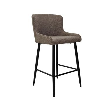 Rubens - Bar Stool in Mocha Beige Boucle Fabric (Pair) Rubens - Bar Stool in Mocha Beige Boucle Fabric (Pair)