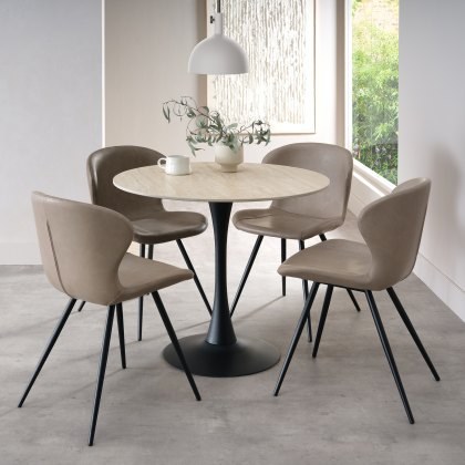 Mason - Beige Ceramic Circular Bistro Table Mason - Beige Ceramic Circular Bistro Table