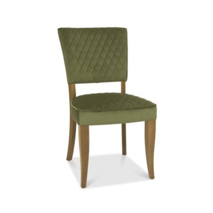 Constable - Rustic Oak Dining Chair in Cedar Velvet (Pair) Constable - Rustic Oak Dining Chair in Cedar Velvet (Pair)