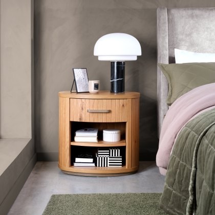 Astra - Knotty Oak 1 Drawer Bedside Table Astra - Knotty Oak 1 Drawer Bedside Table