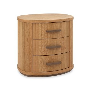 Astra - Knotty Oak 3 Drawer Bedside Table Astra - Knotty Oak 3 Drawer Bedside Table