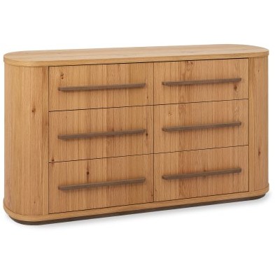 Astra - Knotty Oak 6 Drawer Wide Chest Astra - Knotty Oak 6 Drawer Wide Chest