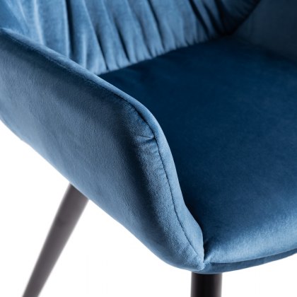 Petrol blue velvet discount armchair