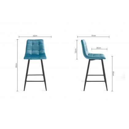 Petrol blue deals bar stools