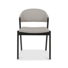 Rosen Peppercorn Grey Bonded Leather Upholstered Side Chairs