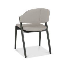 Rosen Peppercorn Grey Bonded Leather Upholstered Side Chairs