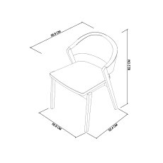 Rosen Rustic Oak Ivory Bonded Leather Upholstered Chairs