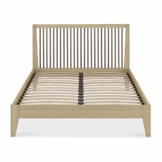 Rimini Aged Oak & Weathered Oak Slatted Bedstead 135cm Double