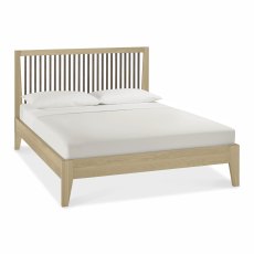 Rimini Aged Oak & Weathered Oak Slatted Bedstead King 150cm