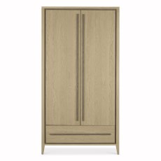 Rimini Aged Oak & Weathered Oak Double Wardrobe