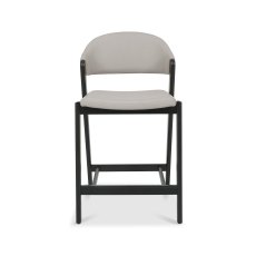 Rosen Peppercorn Upholstered Bar Stool in a Grey Bonded Leather (Single)