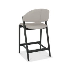 Rosen Peppercorn Upholstered Bar Stool in a Grey Bonded Leather (Single)