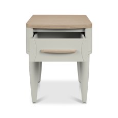 Norman Scandi Oak & Soft Grey 1 Drawer Nightstand